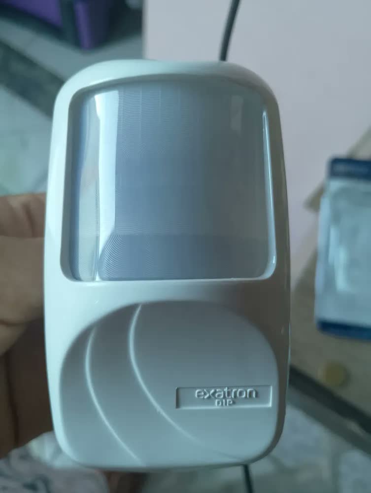 foto de Sensor Presença Movimento Frontal Parede 110° Fotocélula Timer Dip Switch Exatron Lesfzddp 110v 220v Bivolt Branco