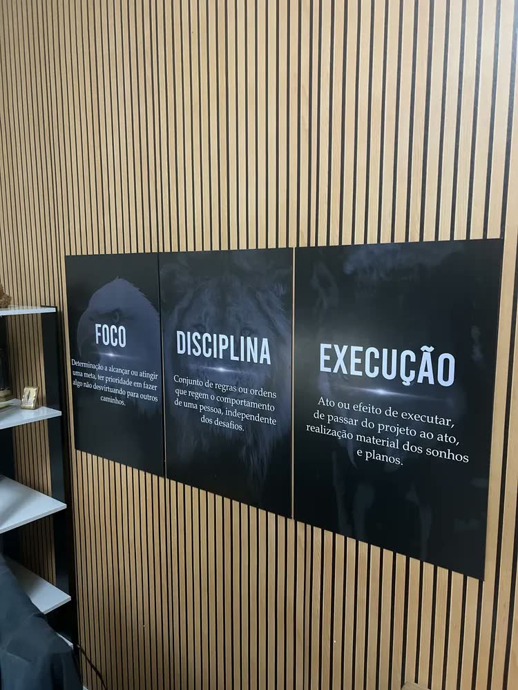 foto de Quadro Decorativo Disciplina Frases Foco E Execução Animais Sala Escritório Quarto Hall, Etacart, 3mm, Grande