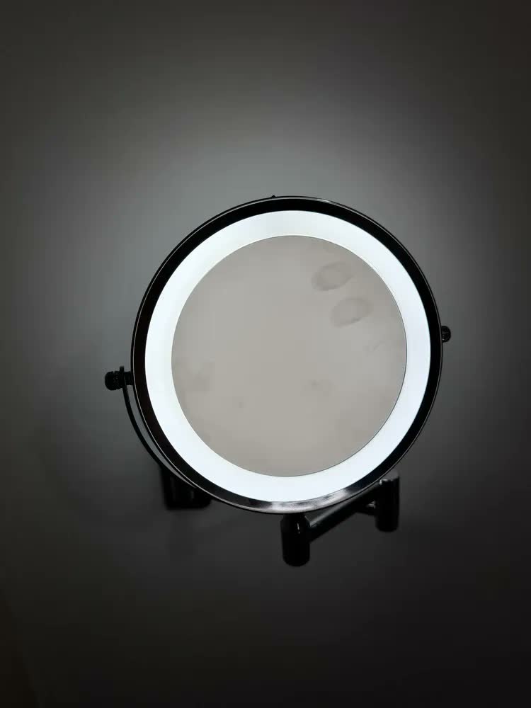 foto de Espelho Aumento 5x Articulado Giratório C/ Luz Led Agrantt