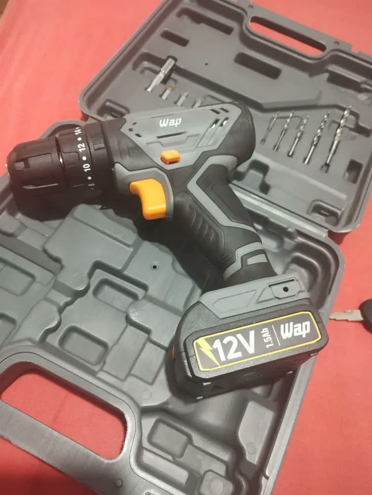 foto de Parafusadeira e Furadeira de Impacto Wap Wf 12k4.2 com Indicador de Nível de Bateria e Maleta