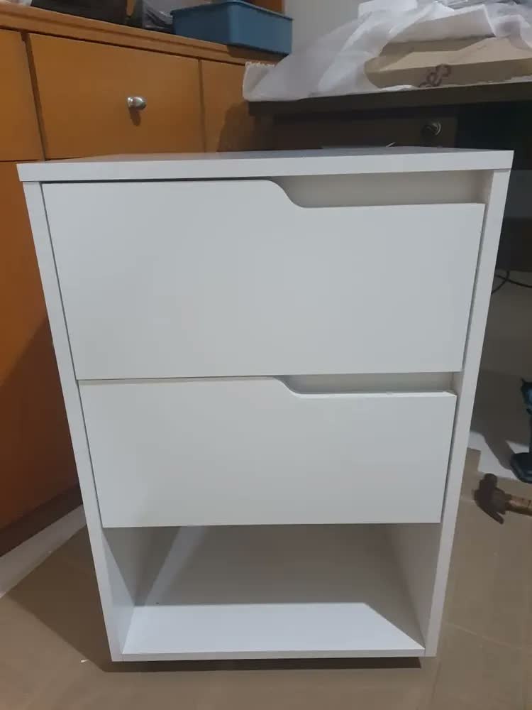 foto de Mesa De Cabeceira 2 Gavetas 69x45 Cm 100% Mdf Nature Casamia