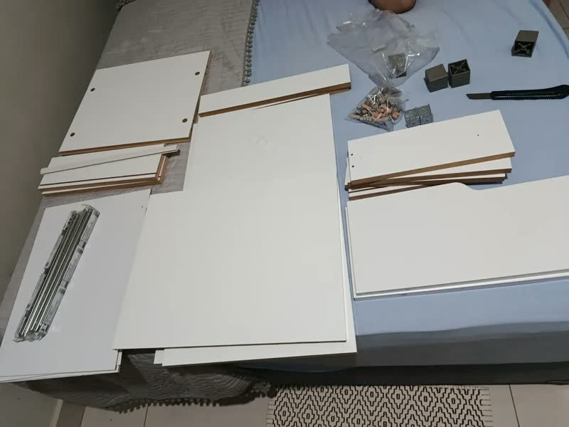 foto de Mesa De Cabeceira 2 Gavetas 69x45 Cm 100% Mdf Nature Casamia