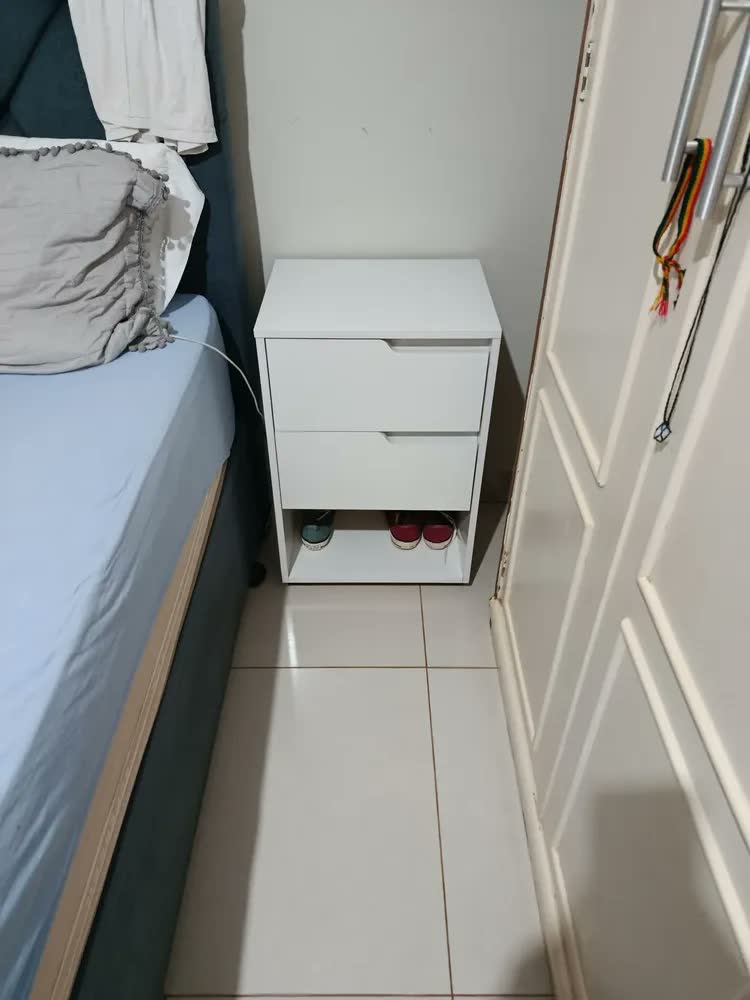 foto de Mesa De Cabeceira 2 Gavetas 69x45 Cm 100% Mdf Nature Casamia