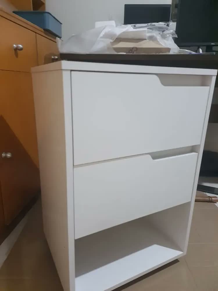 foto de Mesa De Cabeceira 2 Gavetas 69x45 Cm 100% Mdf Nature Casamia