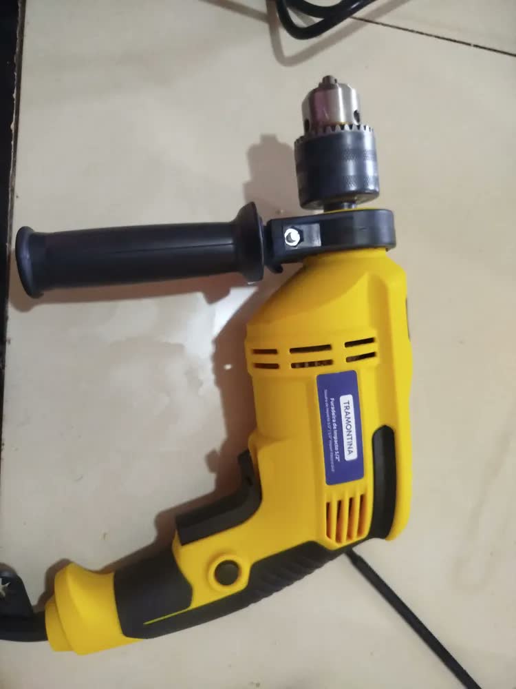 foto de Furadeira De Impacto 500w 1/2 Verso/reverso Tramontina Cor Cinza Frequência 1