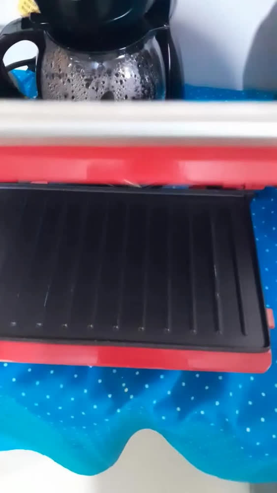 foto de Grill Panini Sanduicheira 2 em 1 Kian 1200w Cor Vermelho