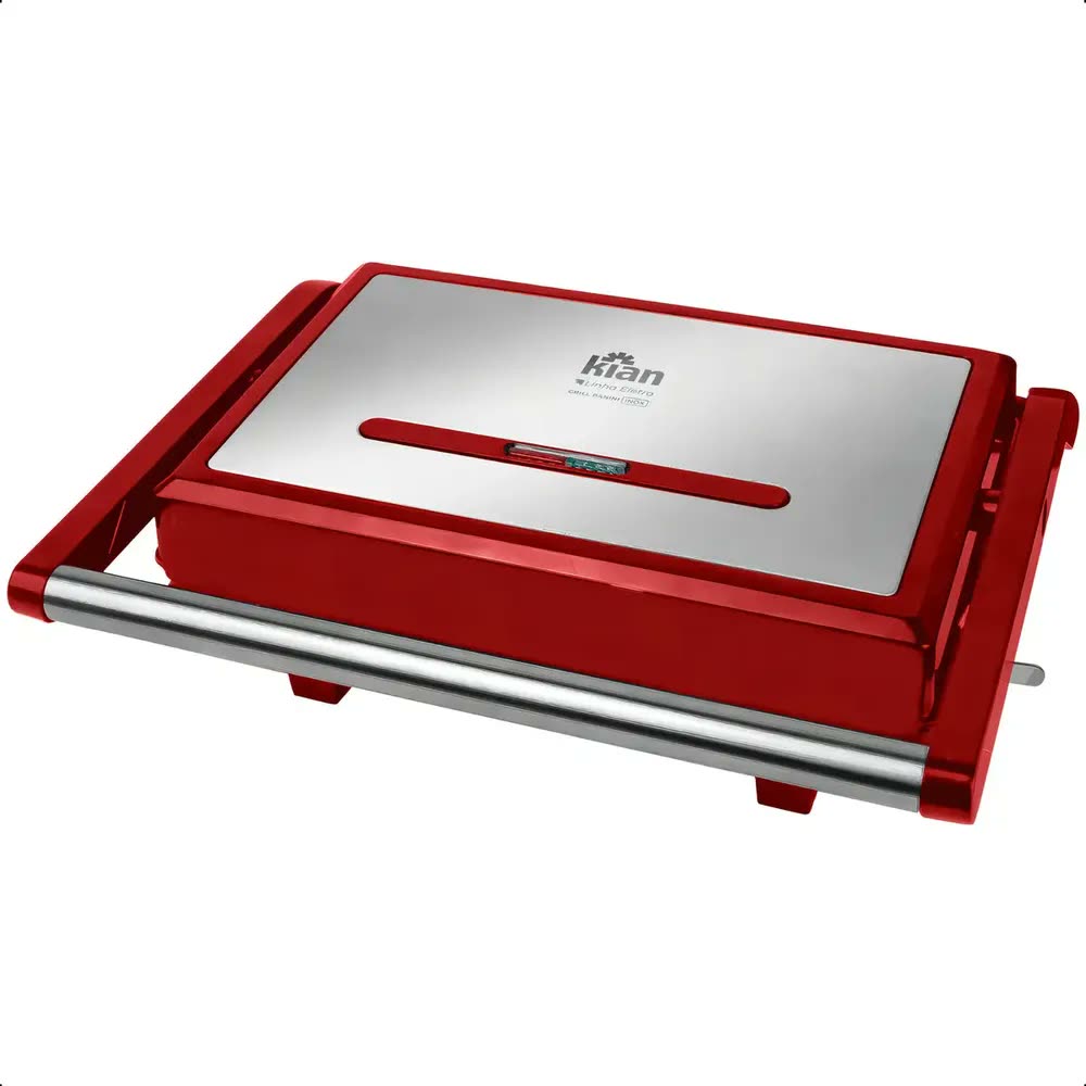 Grill Panini Sanduicheira 2 em 1 Kian 1200w Cor Vermelho