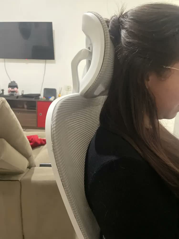 foto de Cadeira Escritório Ergonômica Genebra G500 Luvinco Cor Cinza Com Suporte Lombar Estofado Mesh