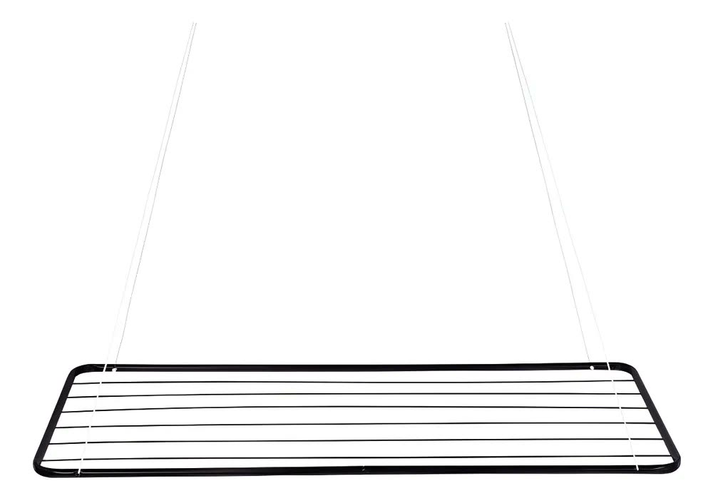 Varal De Teto 1.20m X 56cm Preto 006030 Mor