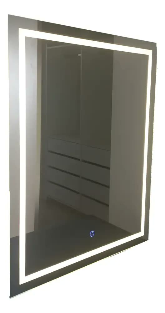Espelho Com Luz De Led 120x70 Camarin Salão De Beleza Moldura Sem Moldura