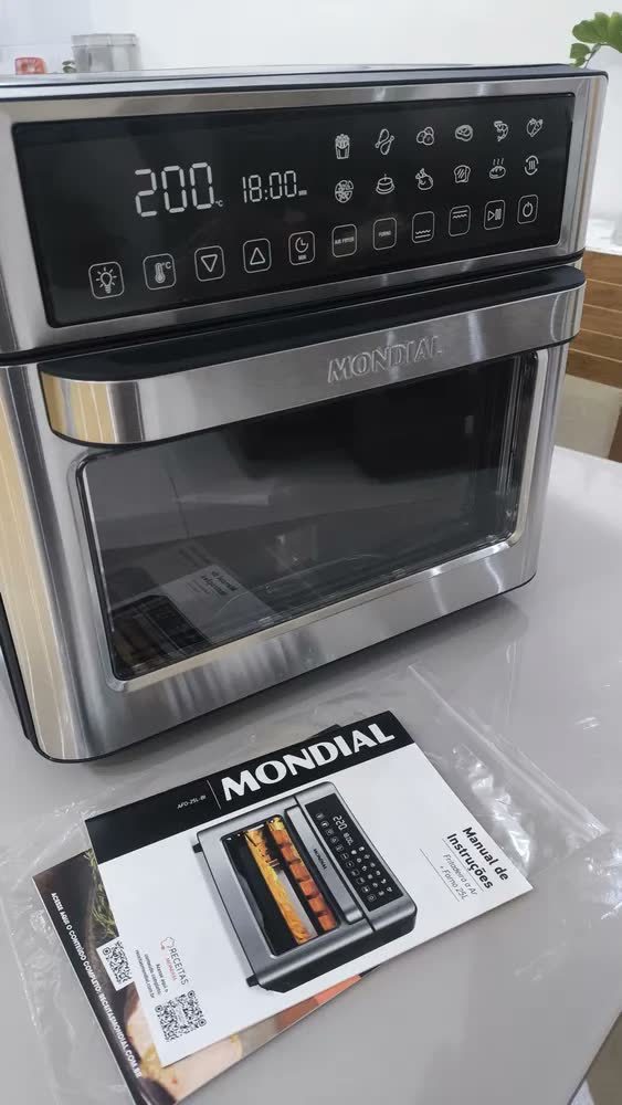 foto de Fritadeira Air Fryer Forno Oven Digital 25l Mondial AFO-25L-BI