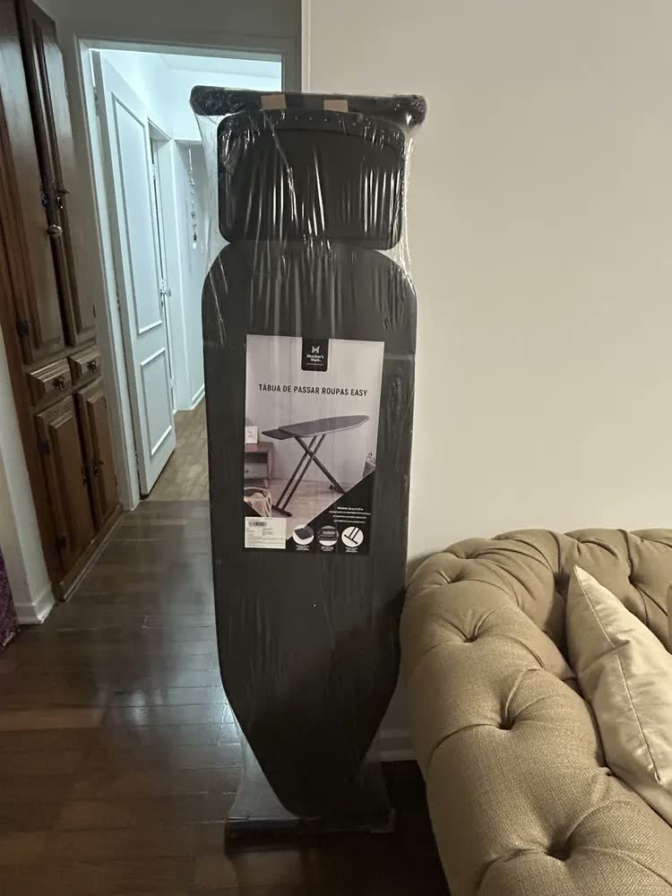 foto de Tábua De Passar Roupas Easy Member's Mark Cinza Preta 122cm Cor Cinza-escuro Lisa