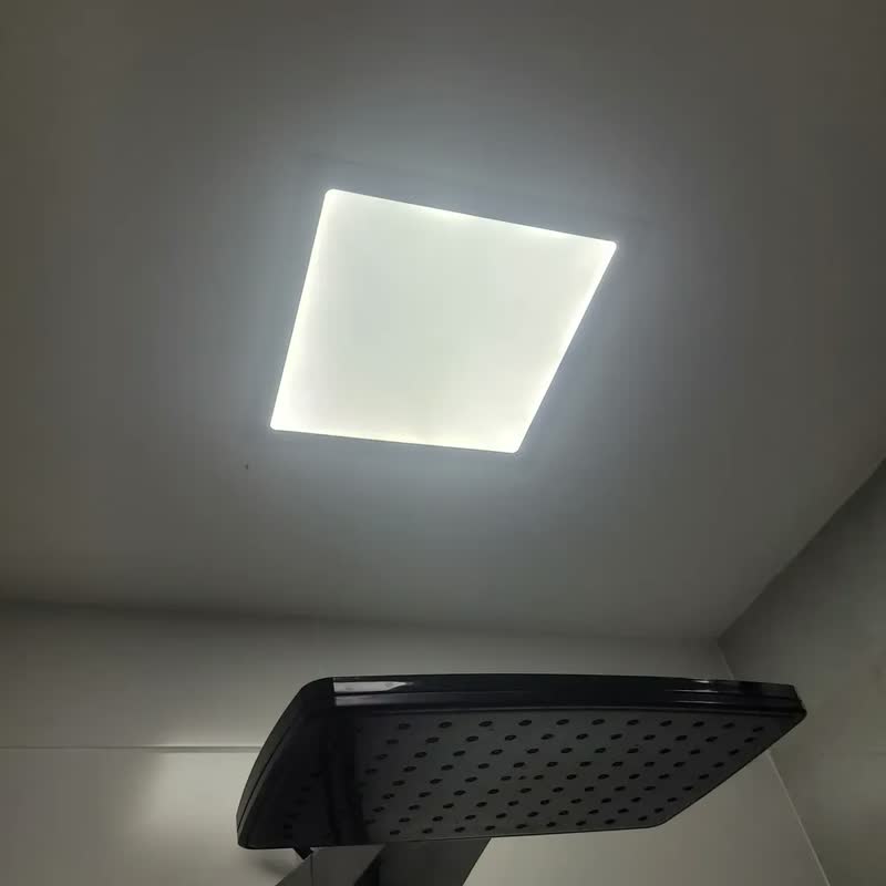 foto de Plafon Luminaria Led 30x30 Quadrado Embutir 6000k/6500k 32w Estrutura Branco-frio
