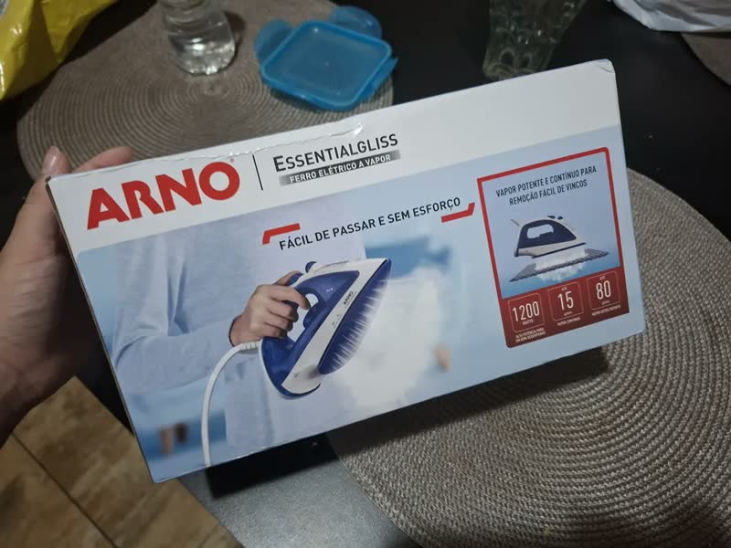 foto de Ferro A Vapor Essentialgliss Azul Com Base Antiaderente Fea1