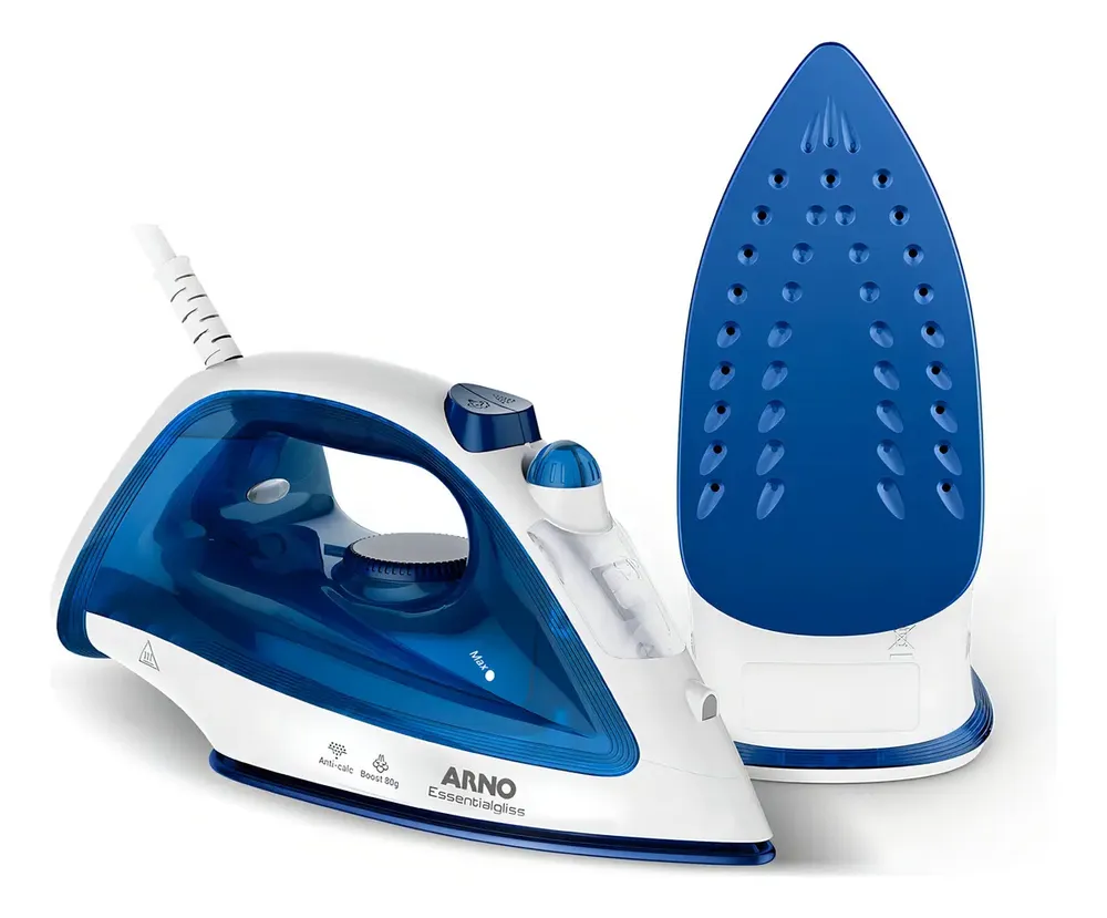 foto de Ferro A Vapor Essentialgliss Azul Com Base Antiaderente Fea1
