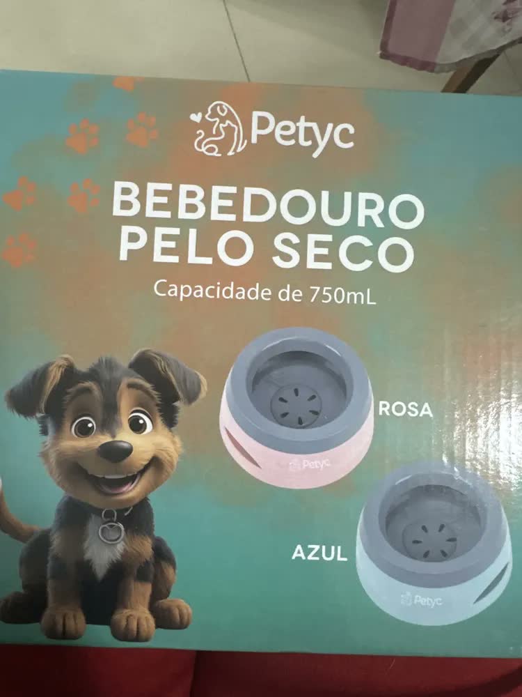 foto de Bebedouro PETYC Automático 750mL para Cães e Gatos de Pelo Longo Antirrespingo Rosa