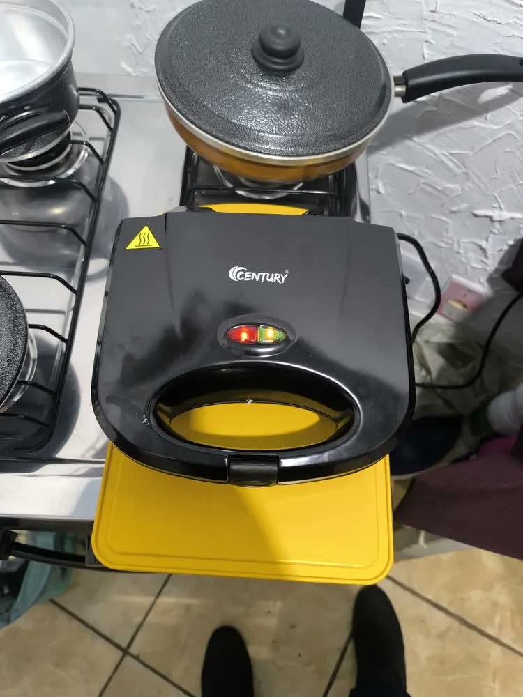 foto de Sanduicheira Century Elétrica Fast Grill 750W Preto Inox Antiaderente