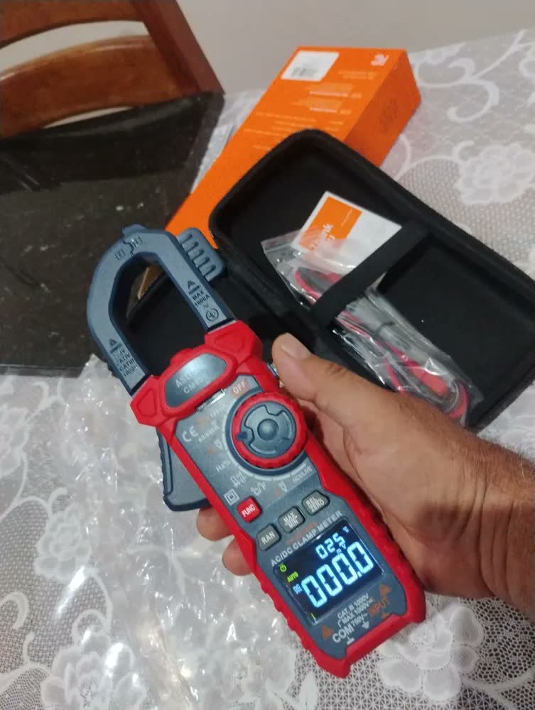 foto de Alicate Multímetros profissional Digital AstroAI com pinça de corrente Inrush,1000A TRMS,testador de corrente e tensão com VFD,modo LOZ;mede corrente CA/CC,tensão,temperatura,resistência,capacitância