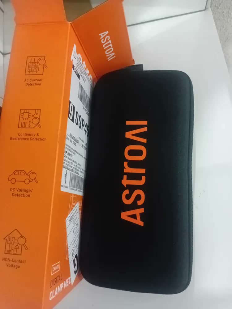 foto de Alicate Multímetros profissional Digital AstroAI com pinça de corrente Inrush,1000A TRMS,testador de corrente e tensão com VFD,modo LOZ;mede corrente CA/CC,tensão,temperatura,resistência,capacitância