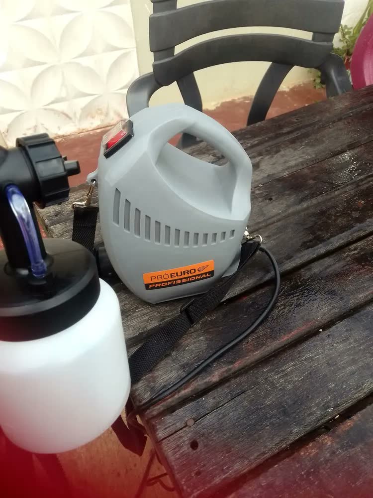 foto de Pistola De Pintura Elétrica 650W HVLP 800ml Com Mangueira E Alça Pró Euro Pulverizador Profissional 3 Tipos De Jato Para Madeira Metal Parede Automotivo