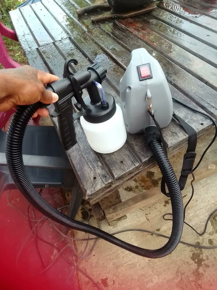 foto de Pistola De Pintura Elétrica 650W HVLP 800ml Com Mangueira E Alça Pró Euro Pulverizador Profissional 3 Tipos De Jato Para Madeira Metal Parede Automotivo