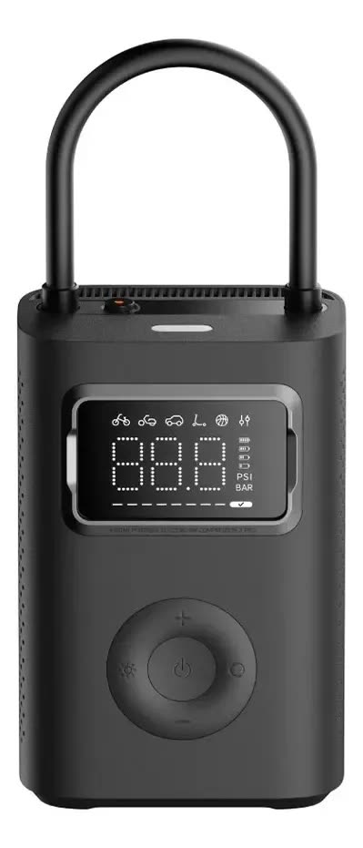 Compressor De Ar Elétrico Portátil Xiaomi 2 Pro Preto Preto