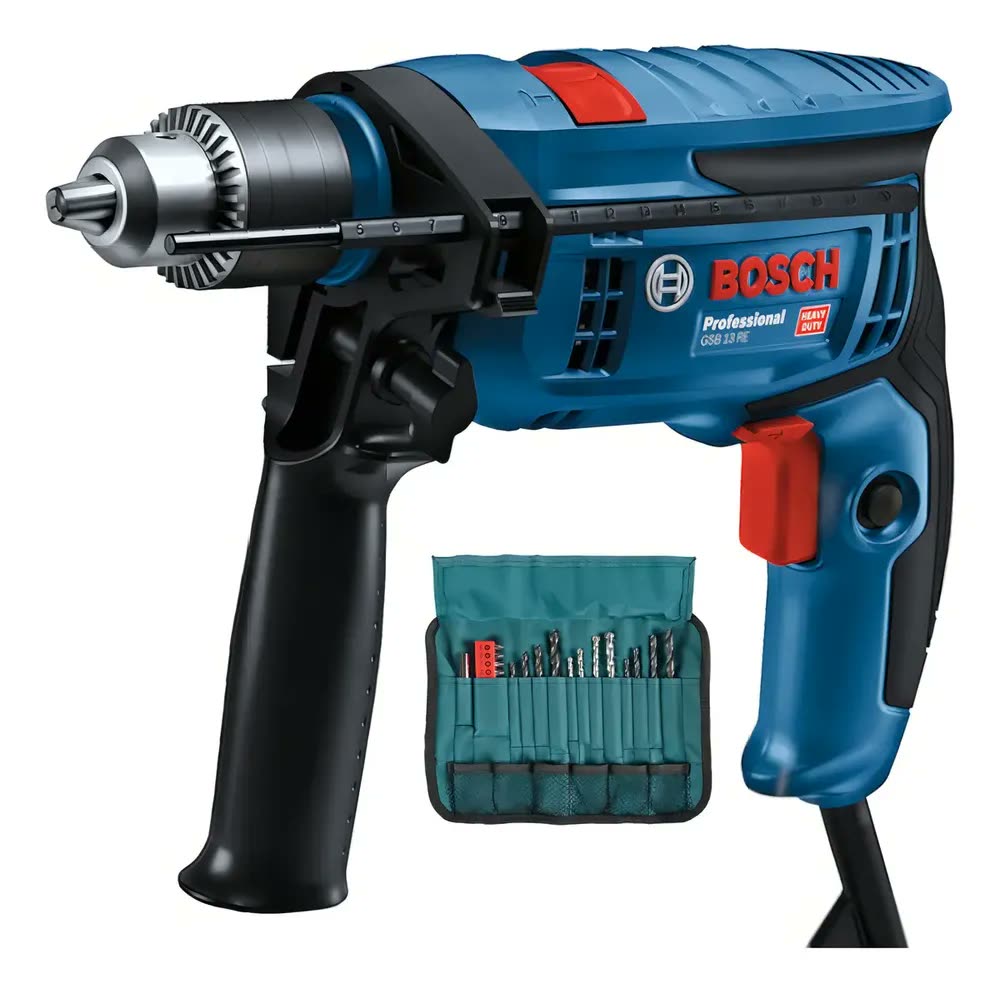 Furadeira De Impacto 1/2pol 750w C/ Kit De Acessórios Bosch
