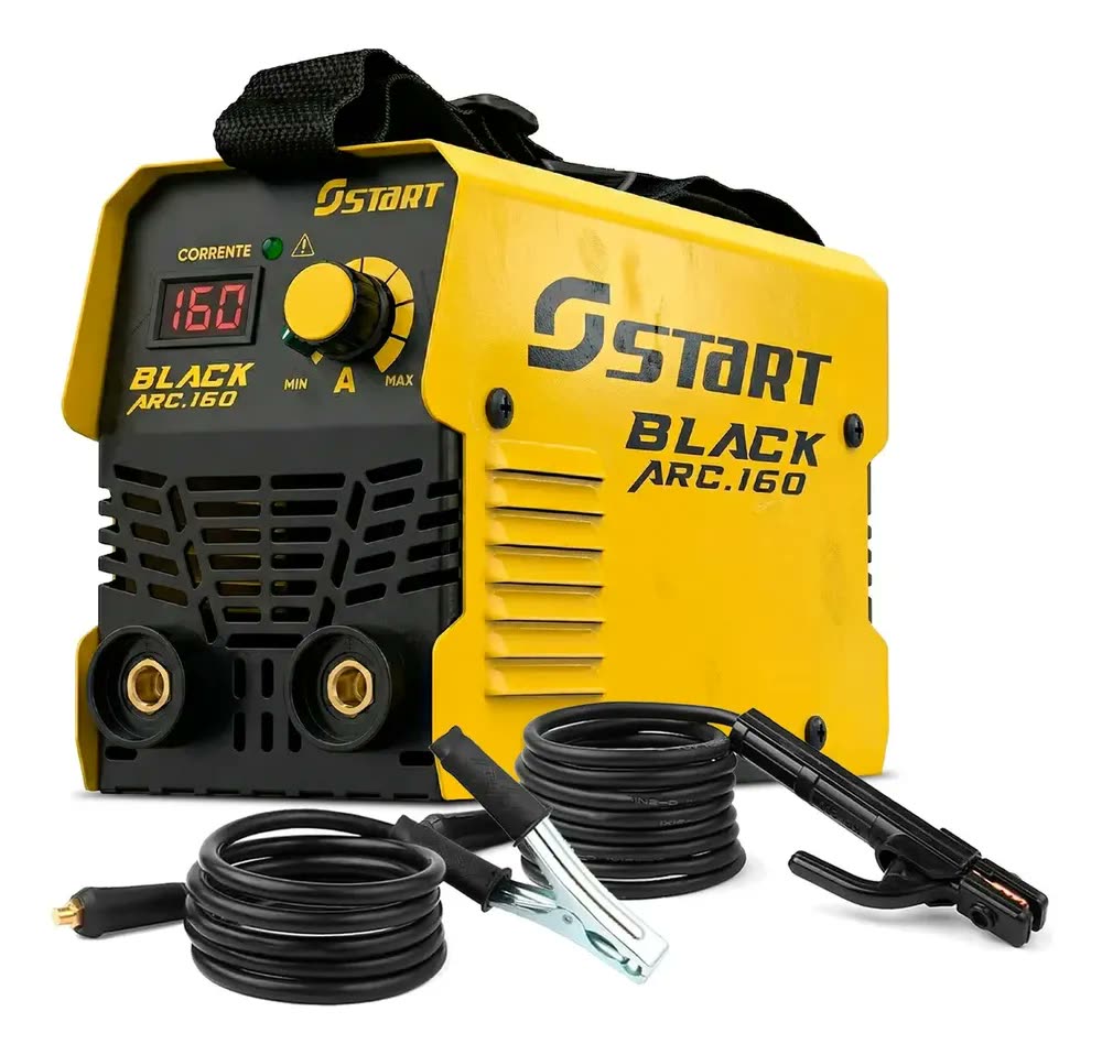 Máquina De Solda Inversora Tig Black Arc Start 160a Serralheiro Mma Eletrodo