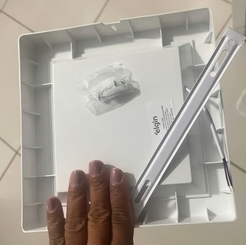 foto de Kit 5 Painel Plafon Led Sobrepor Quadrado 18w Branco Frio