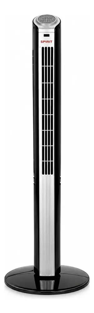 Ventilador Torre Spirit Maxximos Ts1200 127v Preto E Prata 1,20m Controle Remoto 3 Velocidades Timer 8 Horas Oscilante 75° Design Slim Moderno Para Sala Quarto E Escritório