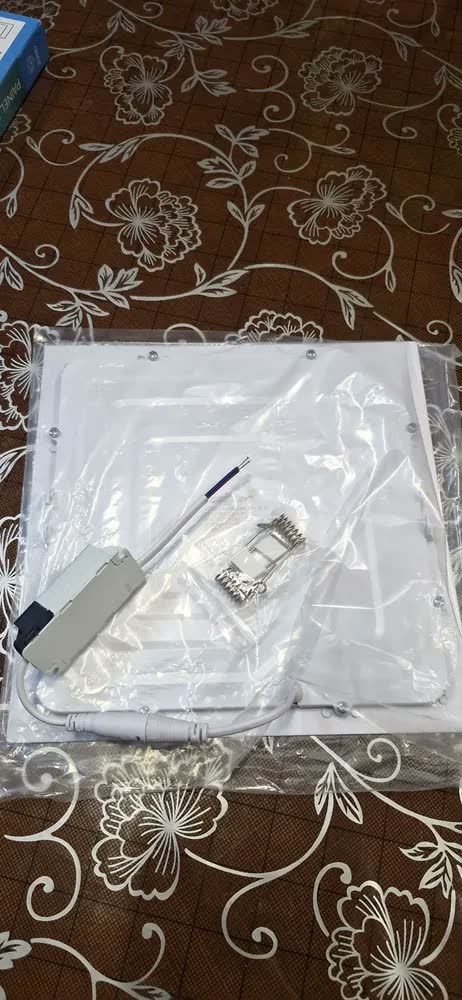 foto de Kit 2 Luminaria Painel Plafon Led Embutir Quadrada 18w 22x22 Estrutura 3000k - Branco Quente