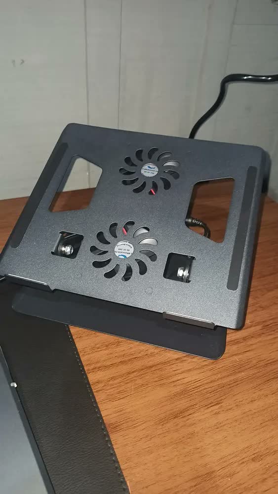 foto de Suporte Ajustável para Notebook VLX Articulado 360° com 2 Ventiladores de Refrigeração