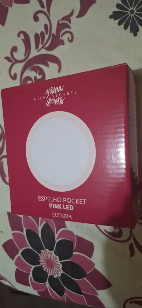 foto de Espelho de Maquiagem LED Niina Secrets Pocket Pink Redondo para Bolsa