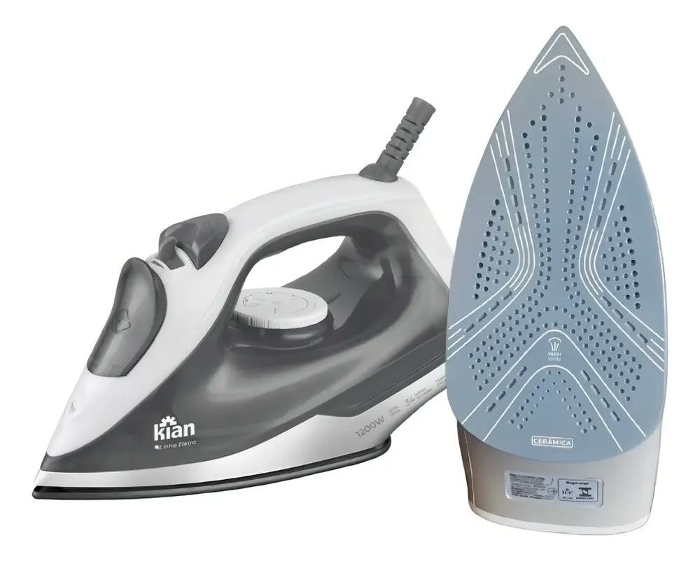Ferro De Passar Roupa A Vapor 127v 1200w Base Cerâmica