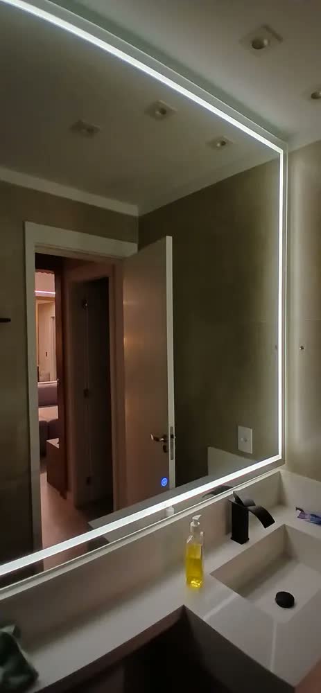 foto de Espelho Led Camarim Maquiagem Touch 140 Cm X 140 Cm