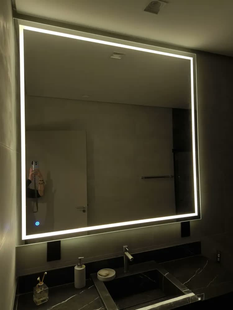 foto de Espelho Led Camarim Maquiagem Touch 140 Cm X 140 Cm