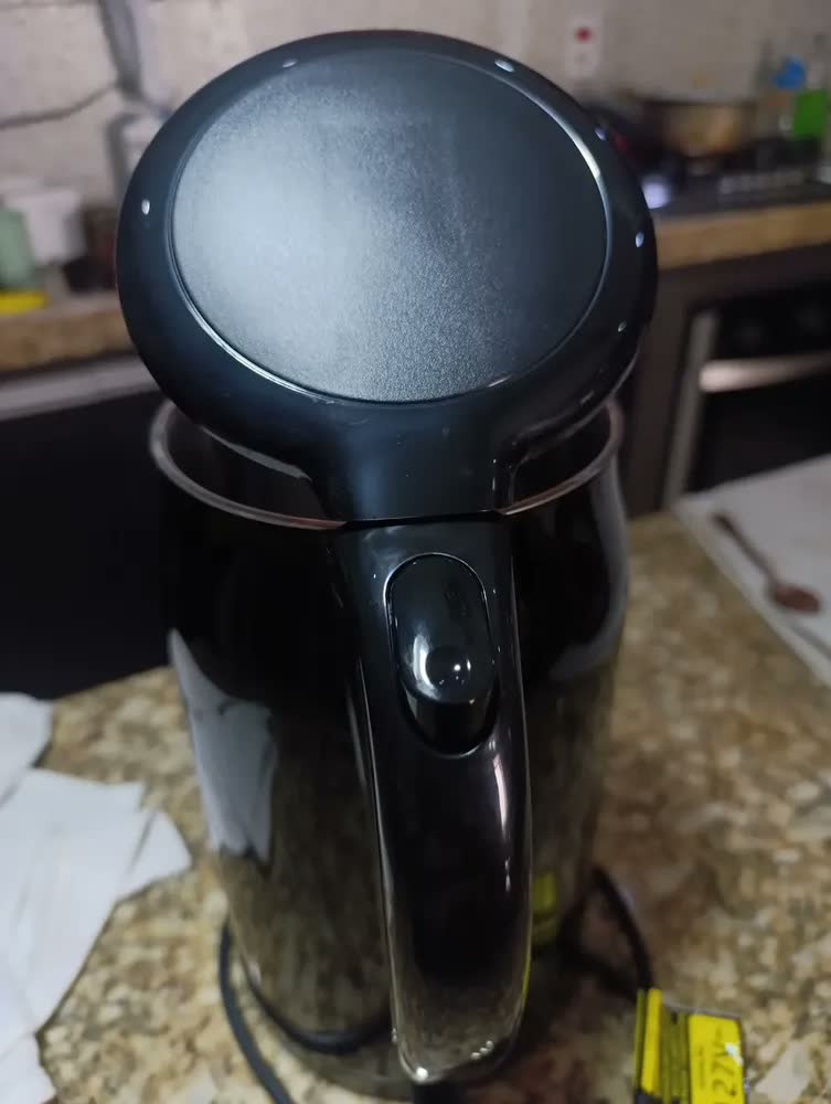 foto de Chaleira Elétrica Preta 1,7l Double Wall Midea Cor Preto