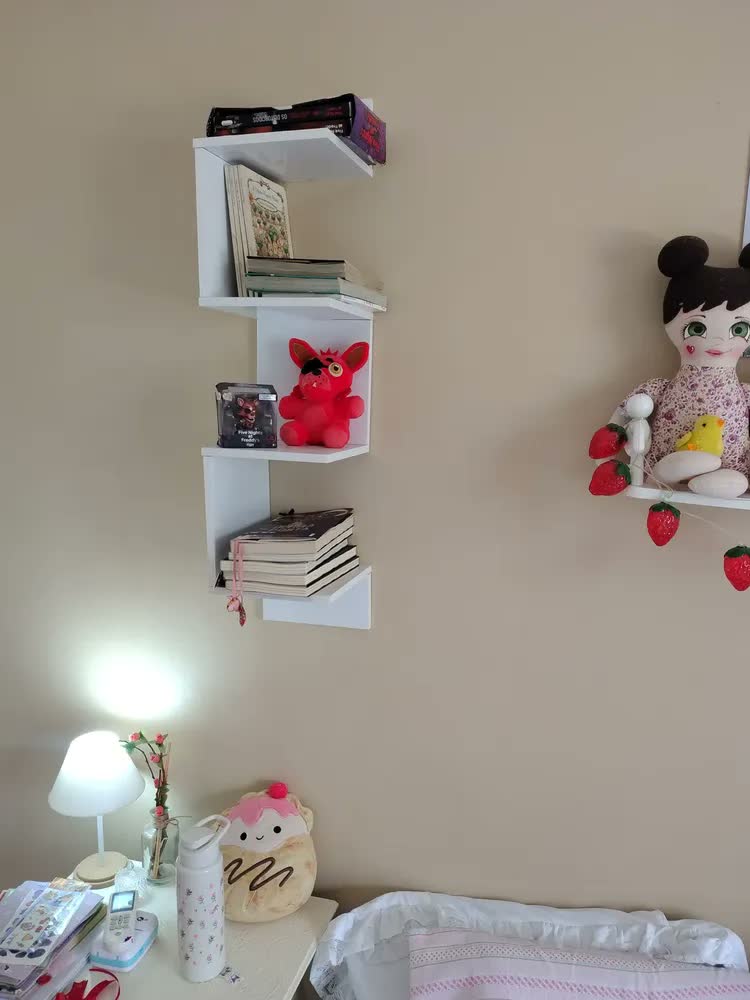 foto de Prateleira Estante Livros Nicho De Canto Reto Para Quarto
