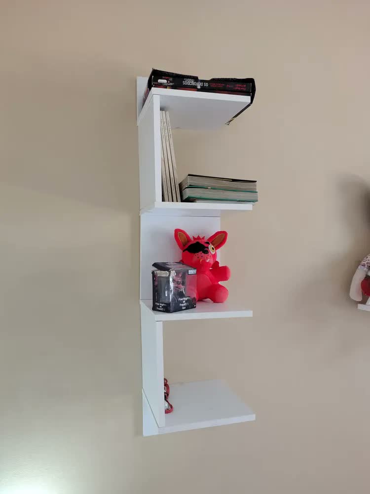 foto de Prateleira Estante Livros Nicho De Canto Reto Para Quarto
