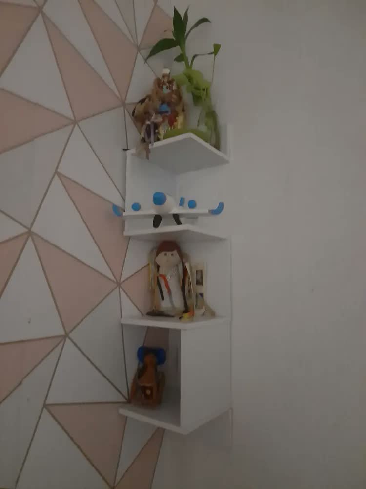 foto de Prateleira Estante Livros Nicho De Canto Reto Para Quarto