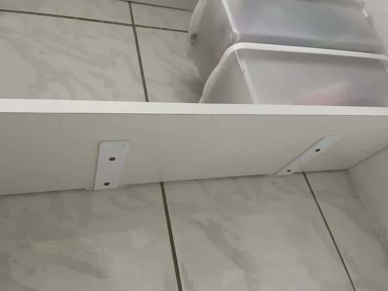 foto de Suporte Mão Francesa de Aço para Prateleira 15 cm, Industrial e Branco (Kit com 2 Unidades)