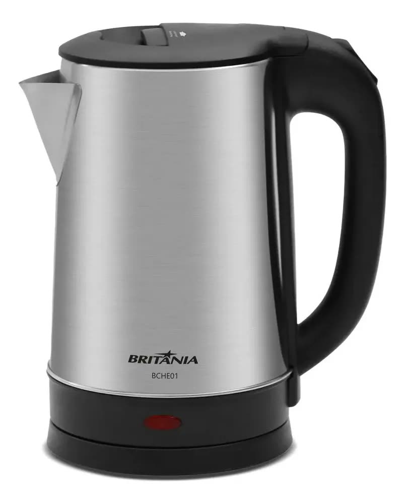 Chaleira Elétrica Britânia 1,6l 1500w Base 360° Bche01 Cor Prata