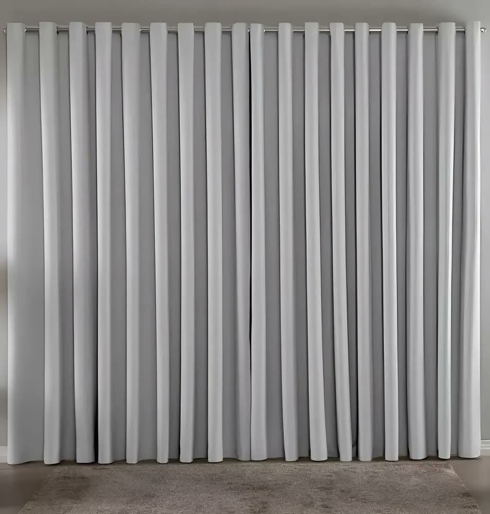 Cortina Blackout Em Tecido 2,80x2,30 Corta Luz Cor Gelo