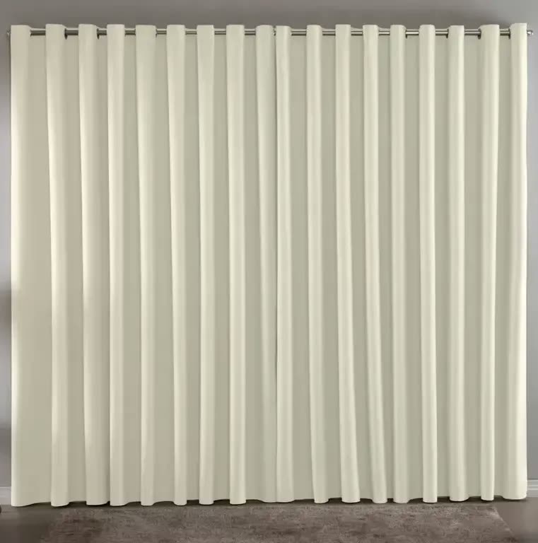 Cortina Blackout Em Tecido 2,80x2,30 Corta Luz Cor Palha
