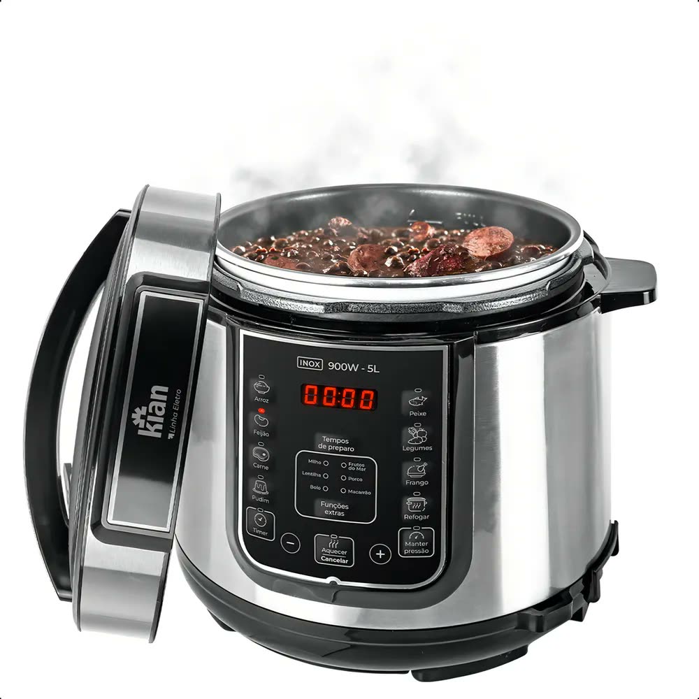 Panela De Pressão Elétrica 5 Litros Kian Ppe-101 Cor Inox