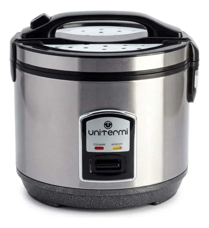 Panela Elétrica de Arroz Unitermi 10 Xícaras Inox 500W