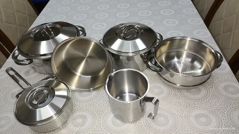 foto de Kit Jogo De Panelas Solar 6 Peças com Fundo Triplo e Tampas de Inox Tramontina