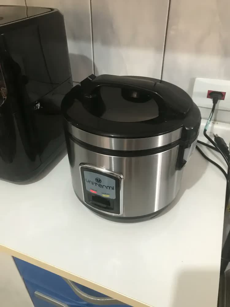 foto de Panela de Arroz Elétrica Unitermi Inox 10 Xícaras 500W