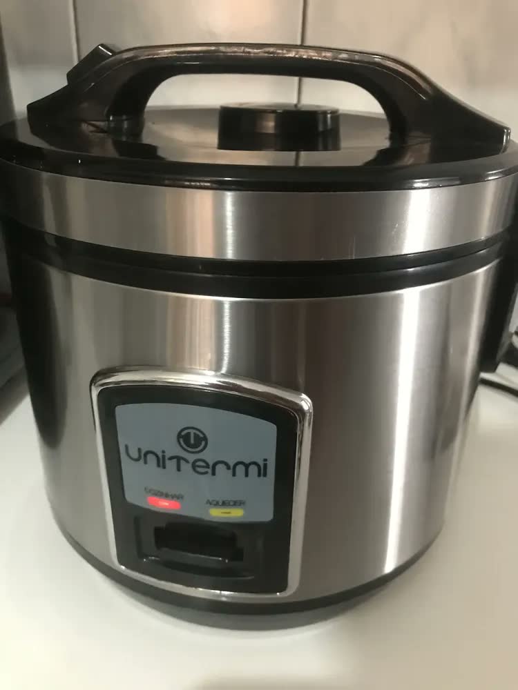 foto de Panela de Arroz Elétrica Unitermi Inox 10 Xícaras 500W