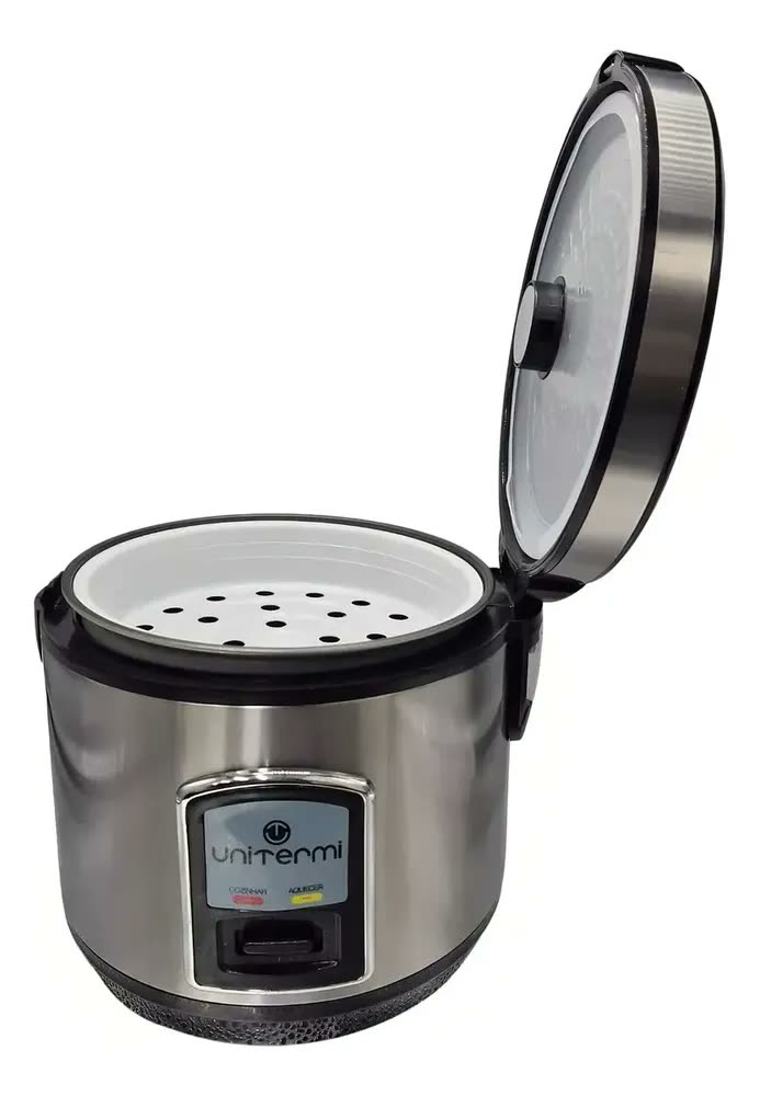 Panela de Arroz Elétrica Unitermi Inox 10 Xícaras 500W